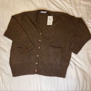 Zara Oversized Brown Cardigan NWT